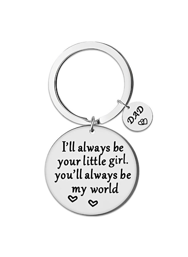 Dad Father's day gift keychain for dad daddy birthday gifts from daughter Best Dad Ever Keychain Engraved Gift for Dad Father Christmas presents - Image 1